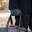 Downholme Klassische Lederhandschuhe mit Innenfutter aus Kaschmir für Herren (Dunkelblau, XL)