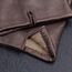 Downholme Touchscreen-Lederhandschuhe mit Innenfutter aus Kaschmir für Herren (Braun, L)
