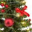 Idena 31486 - Deko-Weihnachtsbaum mit 20 LED in Warmweiß, ca. 25 cm hoch, mit rotem Baum-Schmuck im Topf und USB-Anschluss, Deko für Innen, als Winter-, Advents- und Weihnachtsdeko
