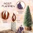 Rostikal Flammen 10er Set 10 cm – Edelrost Kerzenflamme aus Metall zum Stecken – Gartenstecker Rost für Adventskranz, Gestecke & Holzstamm Deko – Weihnachtsdeko draußen & innen, wetterfest