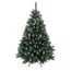 RS Trade HXT 15013 Schneebaum 150 cm künstlicher Weihnachtsbaum mit Schnee und Zapfen (Ø ca. 96 cm) ca. 760 Spitzen, schwer entflammbar, Schnellaufbau Klappsystem, inkl. Christbaum Ständer