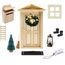 Super Idee Wichteltür Ostern Weihnachten Set Miniatur Wichtel Wichtel Tür Nissedor mit Zubehör Stiefel Weihnachtsbaum Dekokranz Holzleiter Verzierungen für Ostern Weihnachten