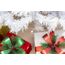 SHATCHI Künstlicher Weihnachtsbaum, weiße Alaska-Kieferspitzen, für Weihnachten, Zuhause, Weihnachtsdekoration, Metallständer, kühles Alaska-Weiß, 5 ft/150 cm