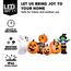 Joiedomi DREI Aufblasbare Halloween-Figuren und Kürbisbeet Aufblasbare aufblasbare Gegenstände mit eingebauten LEDs für Halloween-Partys im Innen- und Außenbereich, Hof, Rasen, Gartendekorationen