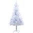 SHATCHI Künstlicher Weihnachtsbaum, weiße Alaska-Kieferspitzen, für Weihnachten, Zuhause, Weihnachtsdekoration, Metallständer, kühles Alaska-Weiß, 4 ft/120 cm