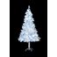 SHATCHI Künstlicher Weihnachtsbaum, weiße Alaska-Kieferspitzen, für Weihnachten, Zuhause, Weihnachtsdekoration, Metallständer, kühles Alaska-Weiß, 5 ft/150 cm