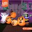 Joiedomi DREI Aufblasbare Halloween-Figuren und Kürbisbeet Aufblasbare aufblasbare Gegenstände mit eingebauten LEDs für Halloween-Partys im Innen- und Außenbereich, Hof, Rasen, Gartendekorationen
