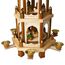BRUBAKER Weihnachtspyramide Holzpyramide - Natur - 3 Etagen - 45 cm Höhe - handbemalte Figuren