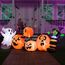 Joiedomi DREI Aufblasbare Halloween-Figuren und Kürbisbeet Aufblasbare aufblasbare Gegenstände mit eingebauten LEDs für Halloween-Partys im Innen- und Außenbereich, Hof, Rasen, Gartendekorationen