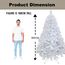 12ft/360cm Künstlichen Weihnachtsbaum Alaskan Pine Weiß 2800 Spitzen Xmas Home Dekorationen 3.6m, Metallständer