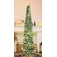 HMASYO 150 cm Pop-Up Lametta Weihnachtsbaum mit 50 Timer-Lichtern, Pfauengrün Zusammenklappbarer Künstlich Schlanken Weihnachtsbaum für den Innenbereich, Zuhause Wohnung Kamin mit Festdekoration