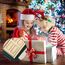 Super Idee Wichteltür Ostern Weihnachten Set Miniatur Wichtel Wichtel Tür Nissedor mit Zubehör Stiefel Weihnachtsbaum Dekokranz Holzleiter Verzierungen für Ostern Weihnachten