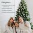 FairyTrees Weihnachtsbaum künstlich 180cm Kiefer mit Christbaum Holzständer | Tannenbaum künstlich mit Natur-Weiss beschneit | Made in EU
