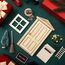 Super Idee Wichteltür Ostern Weihnachten Set Miniatur Wichtel Wichtel Tür Nissedor mit Zubehör Stiefel Weihnachtsbaum Dekokranz Holzleiter Verzierungen für Ostern Weihnachten