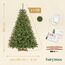FairyTrees Weihnachtsbaum künstlich 180cm FICHTE Natur mit Christbaum Holzständer | Tannenbaum künstlich mit grünem Stamm | Made in EU
