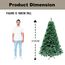 7ft/210cm Künstlichen Weihnachtsbaum Alaskan Pine Grün 800 Spitzen Xmas Home Dekorationen 2,1m, Metallständer