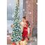 HMASYO 150 cm Pop-Up Lametta Weihnachtsbaum mit 50 Timer-Lichtern, Pfauengrün Zusammenklappbarer Künstlich Schlanken Weihnachtsbaum für den Innenbereich, Zuhause Wohnung Kamin mit Festdekoration