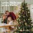 FairyTrees Weihnachtsbaum künstlich 180cm FICHTE Natur mit Christbaum Holzständer | Tannenbaum künstlich mit grünem Stamm | Made in EU