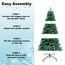 SHATCHI Grün 8ft/240 cm Künstlichen Weihnachtsbaum Alaskan Pine 1100 Spitzen Innen Xmas Home Dekorationen 2,4m, Inklusive Metallständer, PVC-Kunststoff
