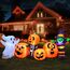 Joiedomi DREI Aufblasbare Halloween-Figuren und Kürbisbeet Aufblasbare aufblasbare Gegenstände mit eingebauten LEDs für Halloween-Partys im Innen- und Außenbereich, Hof, Rasen, Gartendekorationen
