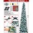 HMASYO 150 cm Pop-Up Lametta Weihnachtsbaum mit 50 Timer-Lichtern, Pfauengrün Zusammenklappbarer Künstlich Schlanken Weihnachtsbaum für den Innenbereich, Zuhause Wohnung Kamin mit Festdekoration