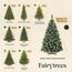 FairyTrees Weihnachtsbaum künstlich 180cm Kiefer mit Christbaum Holzständer | Tannenbaum künstlich mit Natur-Weiss beschneit | Made in EU
