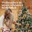 FairyTrees Weihnachtsbaum künstlich 180cm Kiefer mit Christbaum Holzständer | Tannenbaum künstlich mit Natur-Weiss beschneit | Made in EU