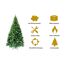 RS Trade 1101 Colorado-Mix 150 cm Weihnachtsbaum PVC künstlich (Ø ca. 91 cm) 620 Spitzen - Schnellaufbau Klapp-Schirmsystem, schwer entflammbar, unechter Tannenbaum inkl. Christbaum Ständer