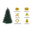 RS Trade 1418 Premium Nordmanntanne 100% Spritzguss 150 cm Weihnachtsbaum künstlich (Ø ca. 106 cm) mit ca. 2375 Spitzen, schwer entflammbar, Schnellaufbau Klappsystem, inkl. Christbaum Ständer