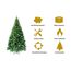 RS Trade Slim 1101 Colorado-Mix 240 cm hochwertiger, künstlicher PVC Weihnachtsbaum, schwer entflammbar, mit Metallständer, Minutenschneller Aufbau mit Klappsystem, ca. 1160 Spitzen