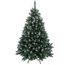 RS Trade 15013 Schneebaum 240 cm Weihnachtsbaum künstlich mit Schnee und Zapfen (Ø ca. 150 cm) ca. 1815 Spitzen, schwer entflammbarer Tannenbaum mit Schnellaufbau Klappsystem, inkl. Christbaum Ständer