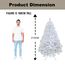 7ft/210cm Künstlichen Weihnachtsbaum Alaskan Pine Weiß 800 Spitzen Xmas Home Dekorationen 2,1m, Metallständer