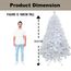 SHATCHI 10ft/300cm Künstlichen Weihnachtsbaum Alaskan Pine Weiß 1800 Spitzen Xmas Home Dekorationen 3m, Metallständer