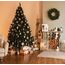 RS Trade HXT 24019 180 cm Pop-Up Schnellaufbau Weihnachtsbaum (Ø ca. 124 cm) mit 1871 Spitzen PE/PVC künstlich, schwer entflammbar, unechter Tannenbaum inkl. Christbaum Ständer aus Metall