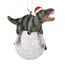 Design Toscano Dinosaurier-Figuren, Weihnachtsbaum Ornament, Blitzer die T Rex mit Sankt-Hut-Feiertags-Verzierung