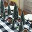 Mini Weihnachtsbaum Künstlicher, 4 Stück Mini Tannenbaum Künstlich mit Schnee-Effek, Klein Mini Christbaum 10/15/20/25 cm (Grün)