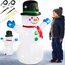 MONZANA® Aufblasbarer Schneemann XL 120cm LED Beleuchtet Befestigungsmaterial IP44 Außen Witterungsbeständig Weihnachtsdeko Weihnachtsfigur Christmas