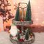 Mini Weihnachtsbaum Künstlicher, 4 Stück Mini Tannenbaum Künstlich mit Schnee-Effek, Klein Mini Christbaum 10/15/20/25 cm (Grün)