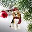 Design Toscano Beagle Festlicher Hund Weihnachtsbaumornament Weihnachtsdeko, Polyresin, vollfarbe, 8 cm