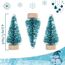 Sunreek 24 Stück künstliche Mini Weihnachten Sisal Schnee Frost Bäume, Kunststoff Winter Schnee Ornamente Bäume