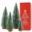 Mini Weihnachtsbaum Künstlicher, 4 Stück Mini Tannenbaum Künstlich mit Schnee-Effek, Klein Mini Christbaum 10/15/20/25 cm (Grün)