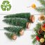 Mini Weihnachtsbaum Künstlicher, 4 Stück Mini Tannenbaum Künstlich mit Schnee-Effek, Weihnachtsdeko Weihnachten Tischdeko DIY Klein Mini Christbaum 10/15/20/25 cm (Grün)