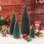 Mini Weihnachtsbaum Künstlicher, 4 Stück Mini Tannenbaum Künstlich mit Schnee-Effek, Weihnachtsdeko Weihnachten Tischdeko DIY Klein Mini Christbaum 10/15/20/25 cm (Grün)