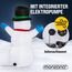 MONZANA® Aufblasbarer Schneemann XL 120cm LED Beleuchtet Befestigungsmaterial IP44 Außen Witterungsbeständig Weihnachtsdeko Weihnachtsfigur Christmas