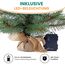 Gartenpirat Künstlicher Weihnachtsbaum 60 cm mit Drahtlichterkette 60 LED warmweiß Christbaum kiefernähnlich mit Frosteffekt beleuchtet batteriebetrieben