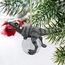 Design Toscano Dinosaurier-Figuren, Weihnachtsbaum Ornament, Blitzer die T Rex mit Sankt-Hut-Feiertags-Verzierung