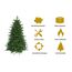 RS Trade 23005 Spessarttanne PE/PVC 270 cm Weihnachtsbaum künstlich (Ø ca.170 cm) ca. 2934 Spitzen, Schnellaufbau Klappsystem, Naturgetreue Spritzguss Elemente, Tannenbaum inkl. Christbaum Ständer