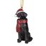 Design Toscano Schwarzer Labrador Retriever Hund Weihnachtsbaumornament Weihnachtsdekoration, Polyresin, Vollfarbe, 8 cm
