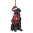 Design Toscano Schwarzer Labrador Retriever Hund Weihnachtsbaumornament Weihnachtsdekoration, Polyresin, Vollfarbe, 8 cm