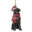 Design Toscano Schwarzer Labrador Retriever Hund Weihnachtsbaumornament Weihnachtsdekoration, Polyresin, Vollfarbe, 8 cm